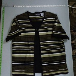 Sag Harbor Women's Short Sleeve Cardigan